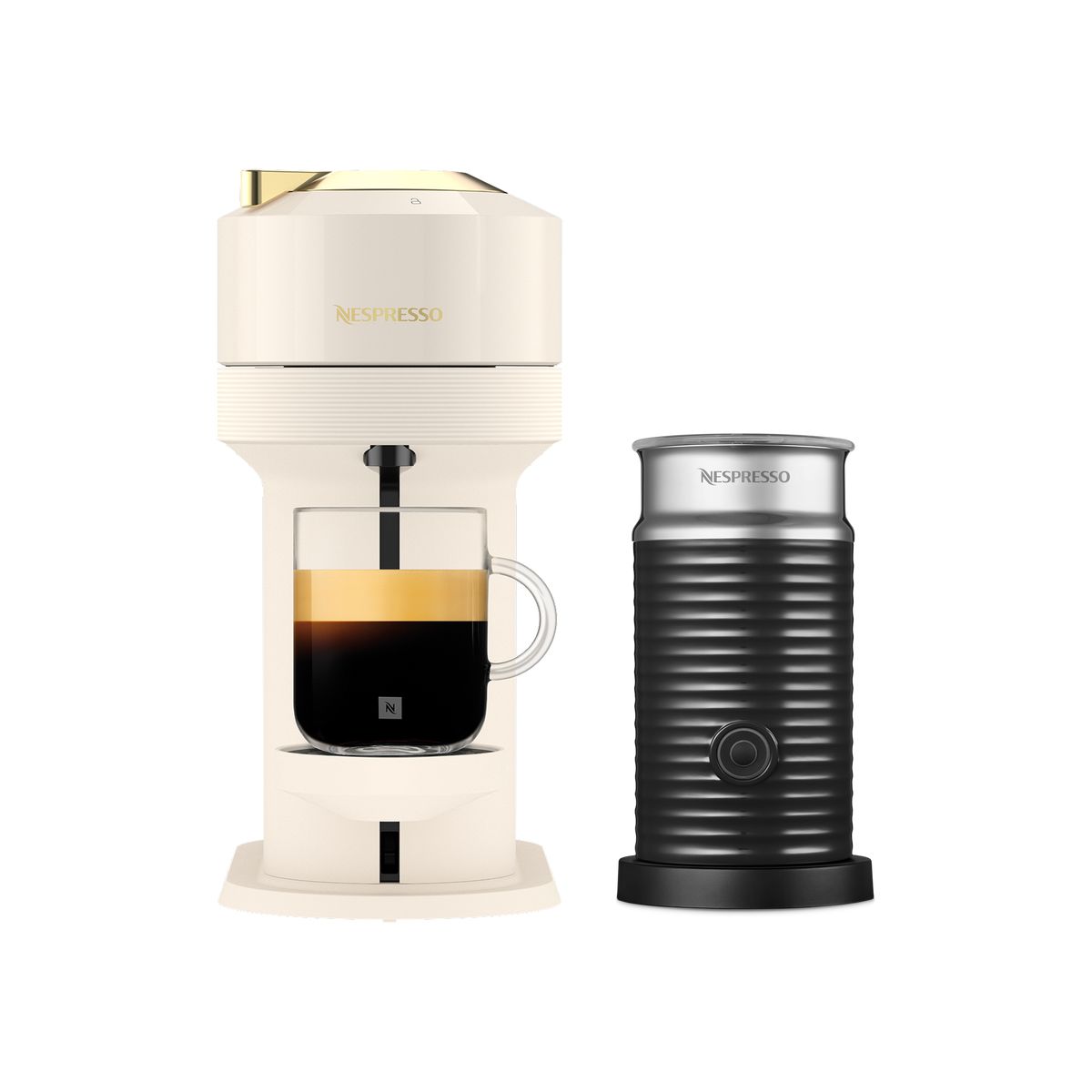 Vertuo Next Full White & Gold Bundle — Vertuo Next Full White & Gold Bundle X0
