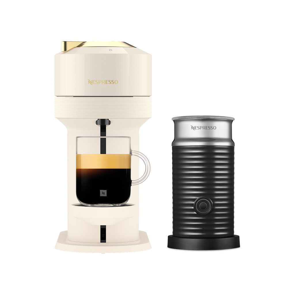 Vertuo Next Full White & Gold Bundle — Vertuo Next Full White & Gold Bundle X0