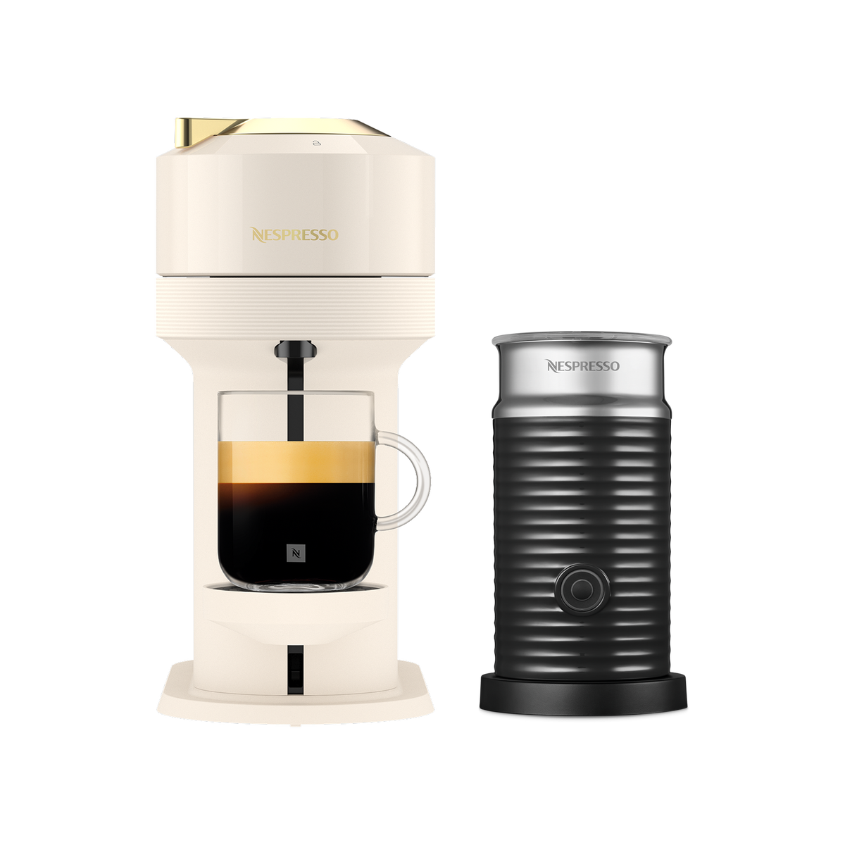 Vertuo Next Full White & Gold Bundle — Vertuo Next Full White & Gold Bundle X0